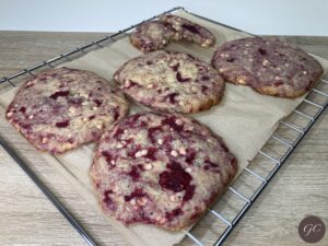 cookies framboises & chocolat blanc moelleux